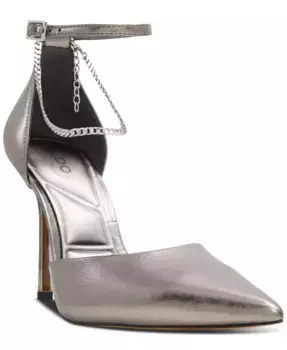 Женские босоножки Aurelina на высоком каблуке с цепочкой и открытой пяткой ALDO, серый