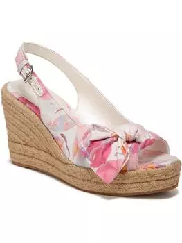 Женские босоножки Bettina с открытым носком и открытой пяткой на танкетке Naturalizer, цвет white/multi-floral