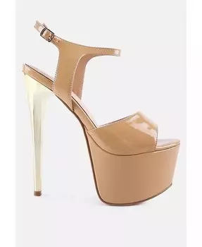 Женские босоножки Bewitch на очень высоком каблуке с ремешком на щиколотке London Rag, бежевый