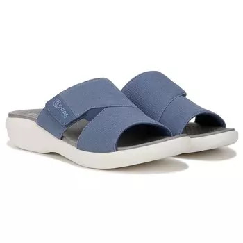 Женские босоножки беззаботной средней/широкой танкетки Bzees, синий