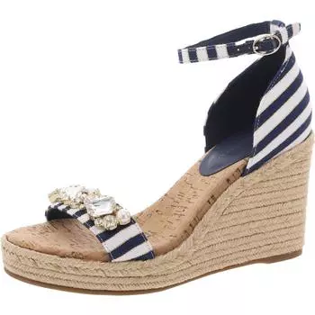 Женские босоножки Catalyna на платформе с ремешком на щиколотке и стразами Karl Lagerfeld Paris, цвет navy stripe