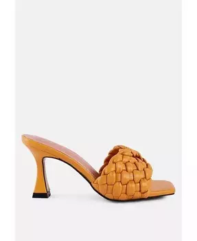 Женские босоножки Celie на среднем каблуке с плетеным ремешком London Rag, желтый