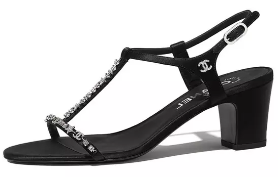 Женские босоножки Chanel, черный