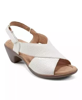 Женские босоножки Chantal с открытым носком и ремешками на блочном каблуке Easy Spirit, белый