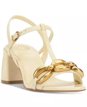 Женские босоножки Chirie на блочном каблуке с Т-образным ремешком и цепочкой Vince Camuto, желтый