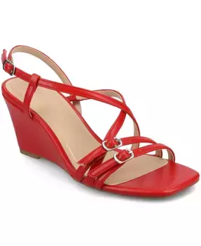 Женские босоножки Clinne на платформе с ремешками Journee Collection, красный