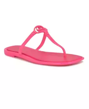 Женские босоножки Dacota с Т-образным ремешком и квадратным носком Nine West, зеленый