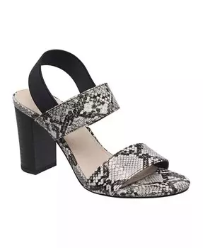 Женские босоножки Dakota на высоком каблуке с двойным ремешком и ремешком на спине French Connection, мультиколор