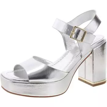 Женские босоножки Darla из искусственной кожи с металлическим ремешком на пятке Kenneth Cole New York, серебряный