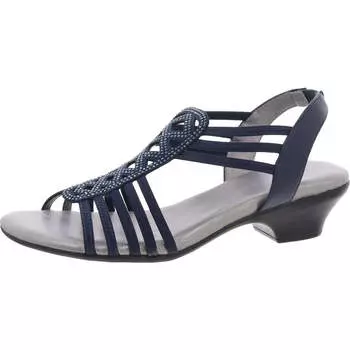 Женские босоножки Ellya со стразами и искусственным мехом Jones New York, темно-синий