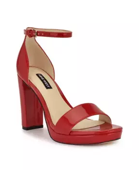 Женские босоножки Elope на высоком квадратном каблуке Nine West, красный