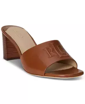 Женские босоножки Everly на квадратном каблуке Lauren Ralph Lauren, коричневый