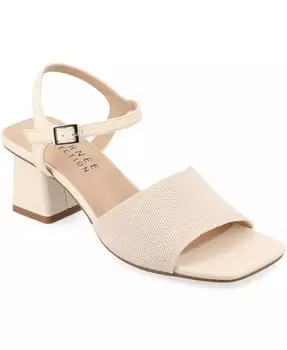 Женские босоножки Evylinn на блочном каблуке Journee Collection, бежевый