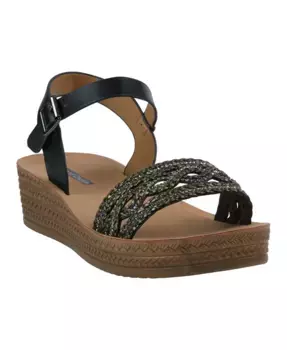 Женские босоножки Fay на платформе с декоративными элементами GC Shoes, черный