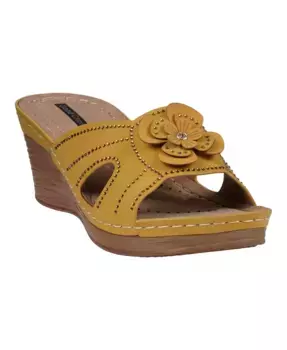 Женские босоножки Fiora на платформе с цветочным принтом GC Shoes, черный