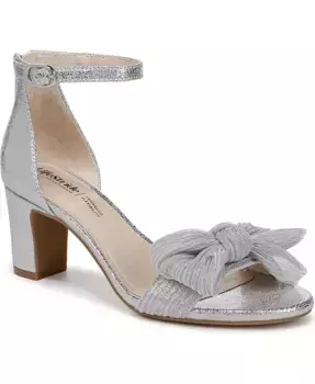 Женские босоножки Florence-Bow на блочном каблуке с ремешком на щиколотке, комплект из двух частей LifeStride, серебряный