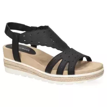 Женские босоножки Fran с открытой пяткой на танкетке Easy Street, черный