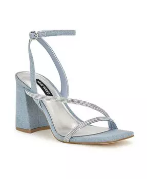 Женские босоножки Gaden на блочном каблуке с квадратным носком Nine West, синий