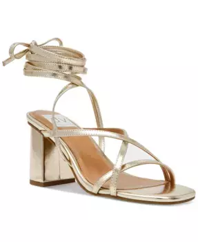 Женские босоножки Haze Strappy Lace-Up на квадратном каблуке DV Dolce Vita, золотой