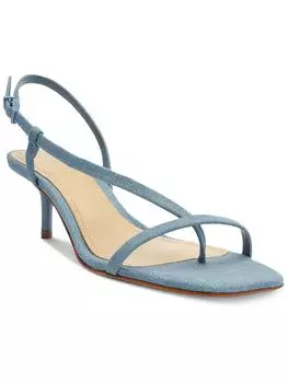 Женские босоножки Heloise из денима с открытым носком и пяткой SCHUTZ, цвет jeans/azul