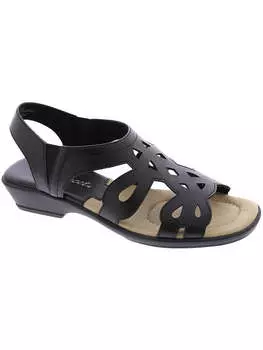 Женские босоножки Holland из искусственной кожи с ремешками и пяткой Easy Street, черный