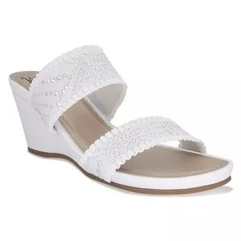 Женские босоножки Impo Verbena на танкетке из эластичной пены с эффектом памяти, белый