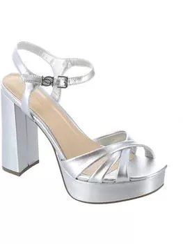 Женские босоножки Inessa из искусственной кожи с металлическим ремешком на пятке Bebe, серебряный