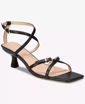 Женские босоножки Isabella на низком каблуке с ремешками – расширенная размерная линейка 9-14 VAILA SHOES, черный