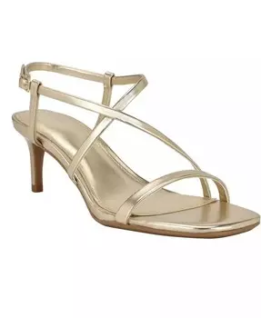 Женские босоножки Ishaya Strappy на низком каблуке Calvin Klein, золотой