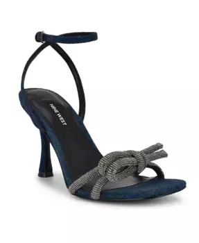 Женские босоножки Ivid с квадратным носком и сужающимся каблуком Nine West, синий