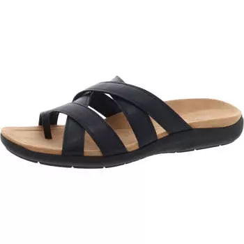 Женские босоножки из искусственной кожи с петлей для носка на танкетке Easy Spirit, черный