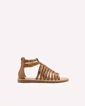 Женские босоножки из римской кожи с гибкой подошвой Gioseppo, цвет Marrn claro