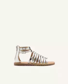 Женские босоножки из римской кожи с гибкой подошвой Gioseppo, серебряный