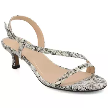 Женские босоножки Jemry с перекрещивающимися ремешками и каблуком-рюмочкой Journee, цвет snake