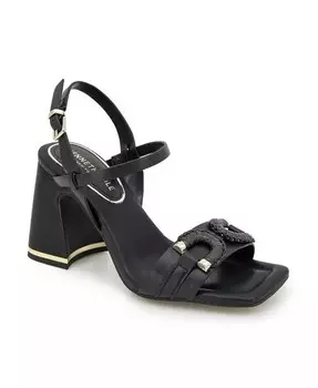 Женские босоножки Jessie Bit Ornament на расклешенном блочном каблуке Kenneth Cole New York, черный