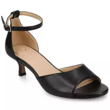Женские босоножки Jezzie на низком каблуке с ремешком на щиколотке Journee, черный