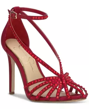 Женские босоножки Jittale на тонких ремешках Jessica Simpson, красный