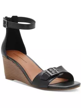 Женские босоножки Jodella из кожи с металлическим каблуком Lucky Brand, цвет black portia