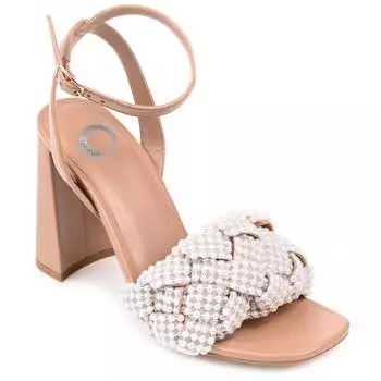 Женские босоножки Journee Collection Dua Tru Comfort Foam Pearl Accents Block Heel, цвет mocha