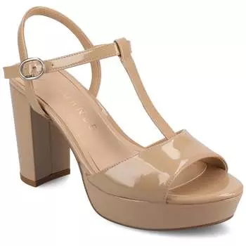 Женские босоножки Journee Nalie Platform Dress, цвет patent/nude