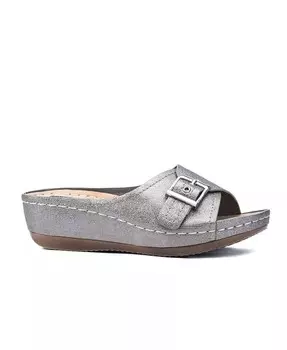 Женские босоножки Justina на танкетке GC Shoes, серый