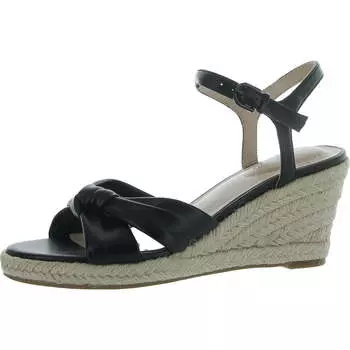 Женские босоножки Justyne 3 из искусственной кожи на танкетке с ремешками Bandolino, черный