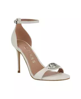 Женские босоножки Kabrina G Logo на шпильке с ремешком на щиколотке GUESS, белый