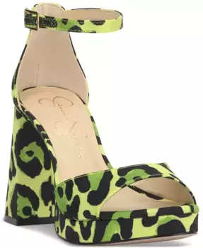 Женские босоножки Kaliah на блочном каблуке с ремешком на щиколотке Jessica Simpson, зеленый