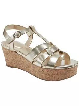 Женские босоножки Kayden 3 на танкетке с металлическим эффектом Bandolino, золотой