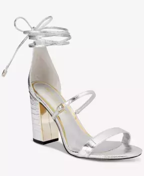 Женские босоножки Kaysee Luxurious на устойчивом каблуке с ремешками THINGS II COME, серебряный