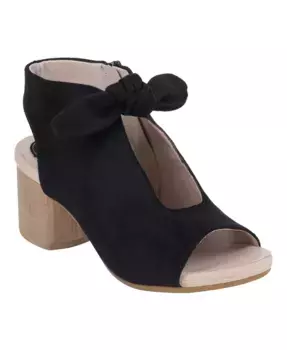 Женские босоножки Kimora на устойчивом каблуке с узлом GC Shoes, черный