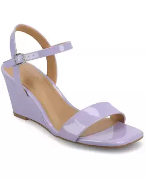 Женские босоножки-котурны Clayr с ремешком на щиколотке Journee Collection, фиолетовый