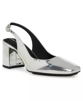 Женские босоножки Laney на каблуке с ремешком на спине Anne Klein, серебро