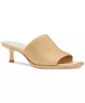 Женские босоножки Lara на каблуке-рюмочке с украшением Michael Kors, коричневый